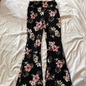 Flared Floral Leggings